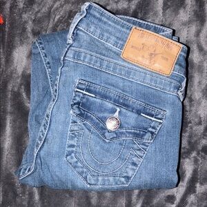 True Religion Women's Medium Wash Super Skinny Jeans Size 24